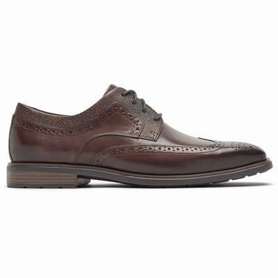 Sapatos Oxfords Rockport Farrow Wingtip Homem Marrom PT-06972